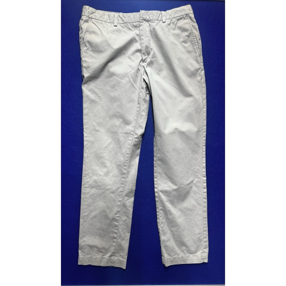 Banana Republic Men's Beige Aiden Chino Pants Size 34x34, Preppy, Slim fit